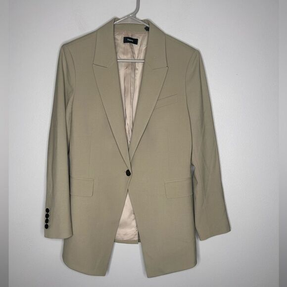 Theory Etiennette Wool Blazer and Treeca Pants Suit - Picture 3 of 9